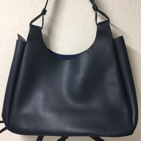 Neiman Marcus Large hobo bag blue vegan leather - Picture 2 of 16